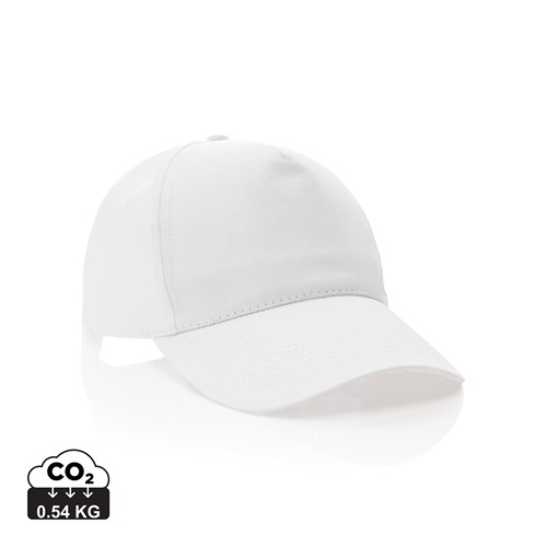 white Gorra de algodón reciclado Impact 190 gr con trazador AWARE™