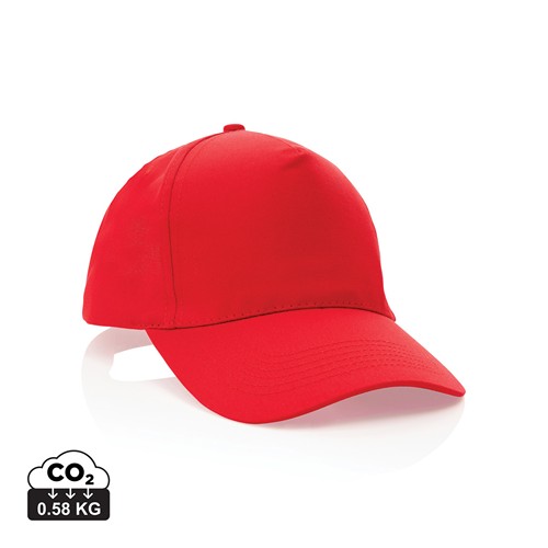 red Gorra de algodón reciclado Impact 190 gr con trazador AWARE™