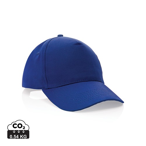 blue Gorra de algodón reciclado Impact 190 gr con trazador AWARE™