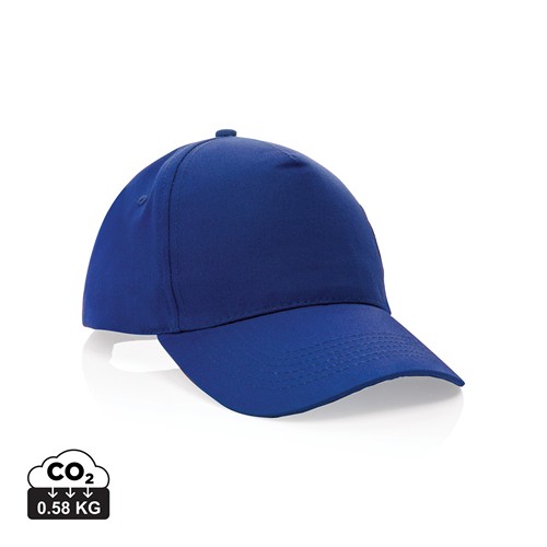 blue Gorra de algodón reciclado Impact 190 gr con trazador AWARE™