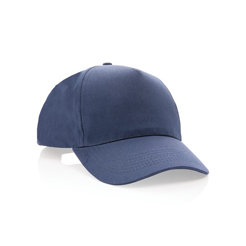 azul marino Gorra de algodón reciclado Impact 190 gr con trazador AWARE™