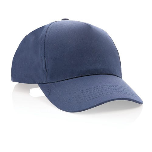 azul marino Gorra de algodón reciclado Impact 190 gr con trazador AWARE™