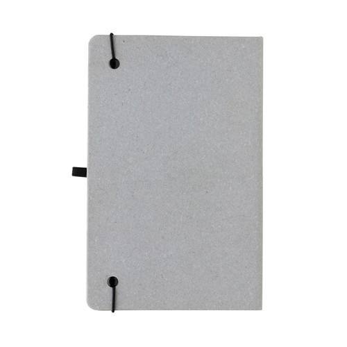 gris claro Libreta A5 de cuero reciclado GRS de tapa dura