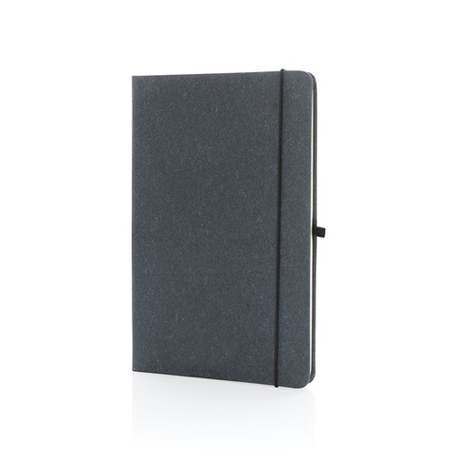 gray Libreta A5 de cuero reciclado GRS de tapa dura