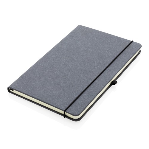 gray Libreta A5 de cuero reciclado GRS de tapa dura