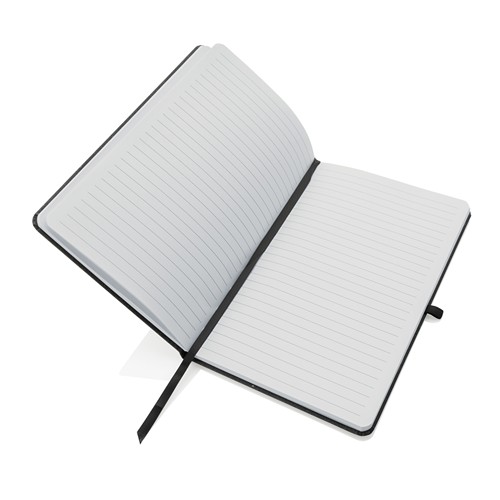 gray Libreta A5 de cuero reciclado GRS de tapa dura
