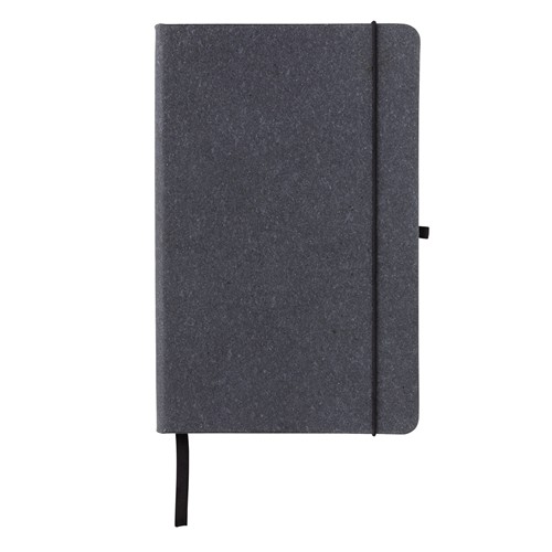 gray Libreta A5 de cuero reciclado GRS de tapa dura