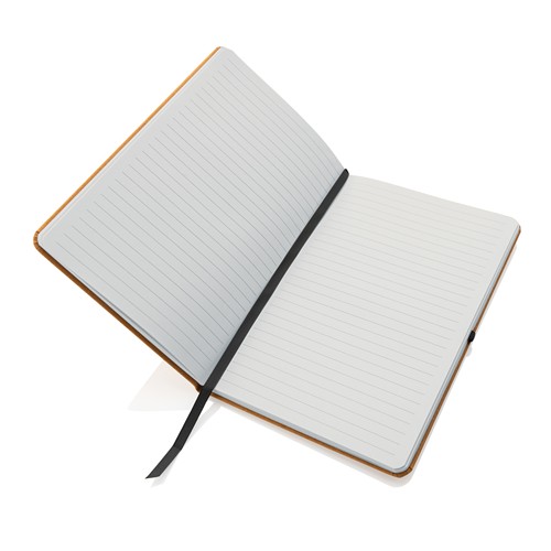 marrón Libreta A5 de cuero reciclado GRS de tapa dura