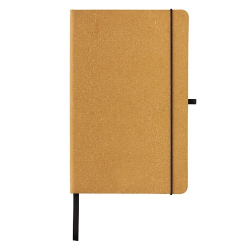 marrón Libreta A5 de cuero reciclado GRS de tapa dura