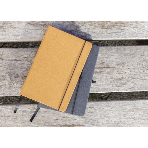 marrón Libreta A5 de cuero reciclado GRS de tapa dura