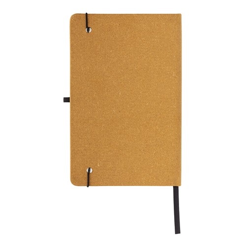 Libreta A5 de cuero reciclado GRS de tapa dura