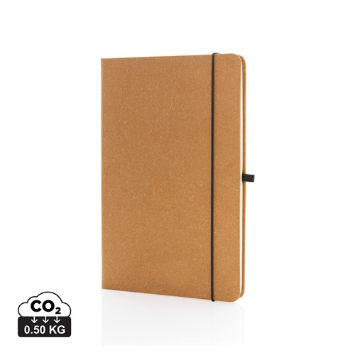 marrón Libreta A5 de cuero reciclado GRS de tapa dura