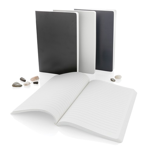 Libreta A5 tapa blanda y papel de piedra