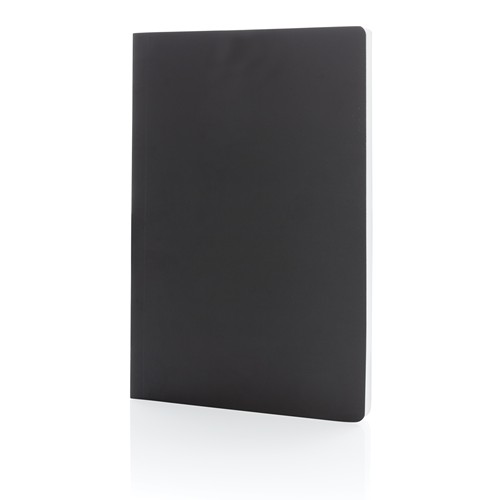 black Libreta A5 tapa blanda y papel de piedra