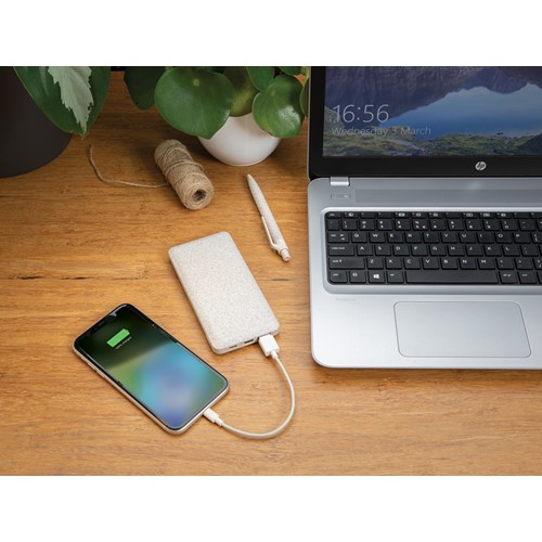 Powerbank en fibre de paille de blé 10.000 mAh thumbnail 7