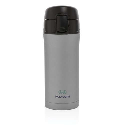 gray Taza metálica al vacío con cierre fácil