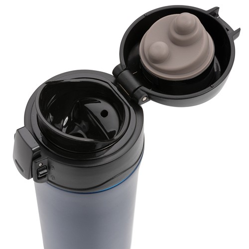 blue Taza metálica al vacío con cierre fácil
