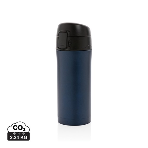 blue Taza metálica al vacío con cierre fácil