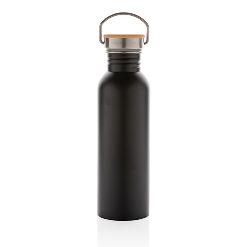 Bouteille en acier inoxydable avec couvercle en bambou - 3