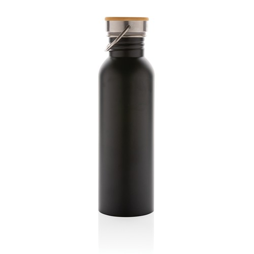 Bouteille en acier inoxydable avec couvercle en bambou - 4