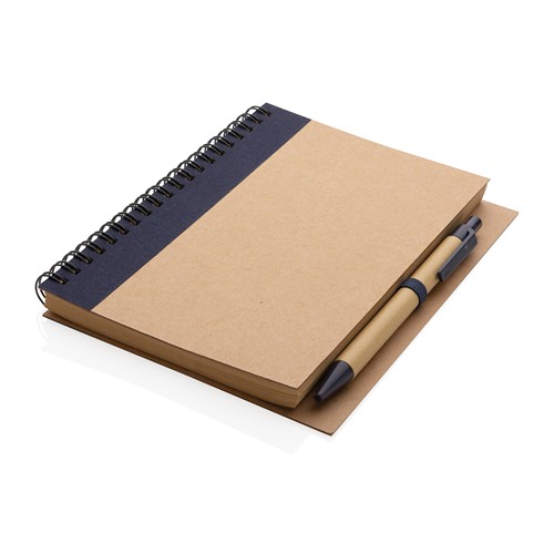 Cahier à spirales kraft avec stylo - 3