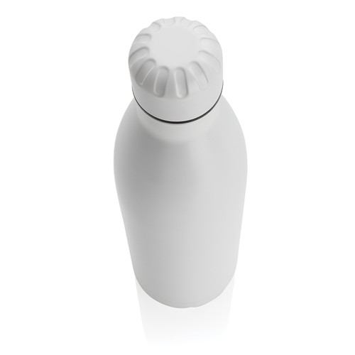 white Botella de acero inoxidable al vacío de color sólido 750ml