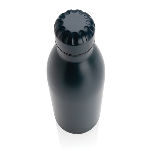 blue Botella de acero inoxidable al vacío de color sólido 750ml