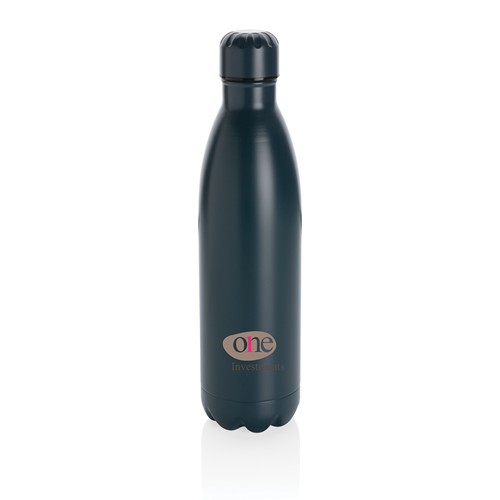 blue Botella de acero inoxidable al vacío de color sólido 750ml