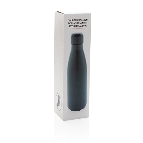 blue Botella de acero inoxidable al vacío de color sólido 750ml