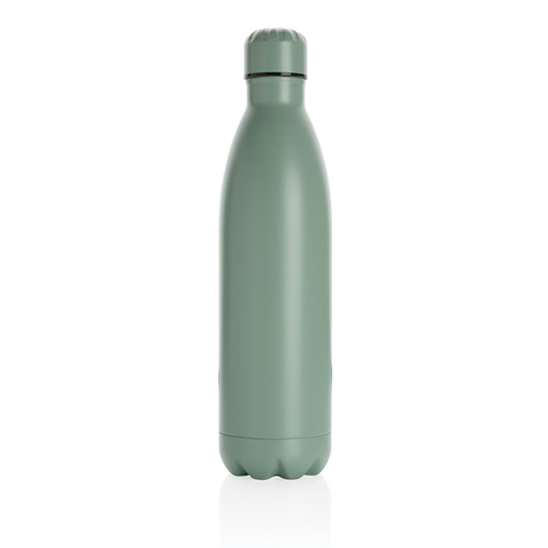 green Botella de acero inoxidable al vacío de color sólido 750ml