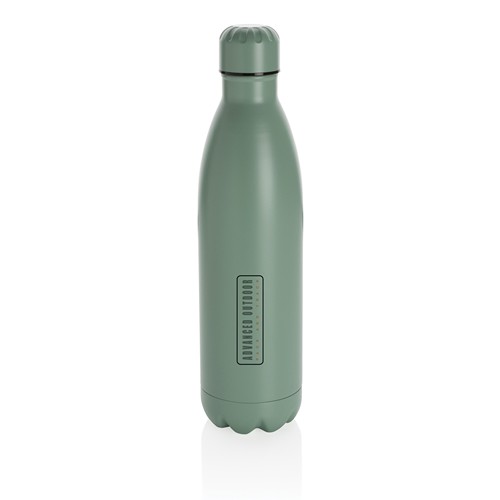green Botella de acero inoxidable al vacío de color sólido 750ml