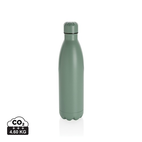 green Botella de acero inoxidable al vacío de color sólido 750ml