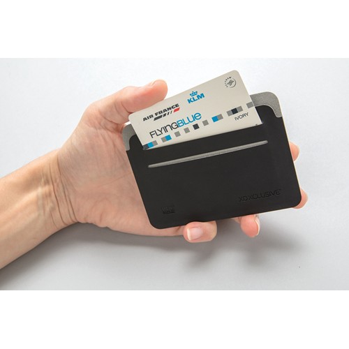 black Tarjetero seguro Quebec RFID