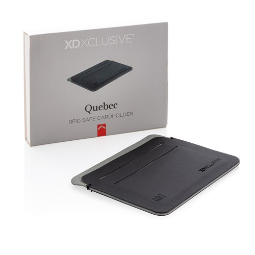 black Tarjetero seguro Quebec RFID