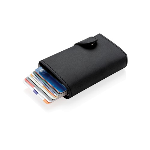 Porte-cartes anti RFID en aluminium et PU - 2