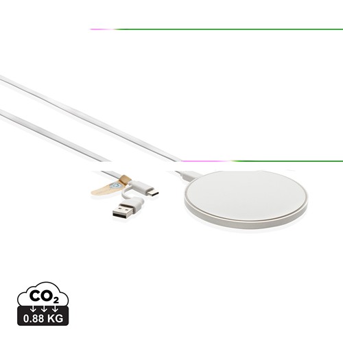 Cargador inalámbrico 10W de plástico reciclado RCS