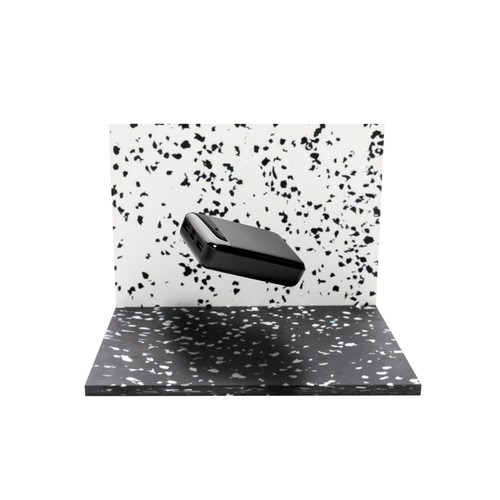 black Powerbank de plástico reciclado RCS de 10.000 mAh