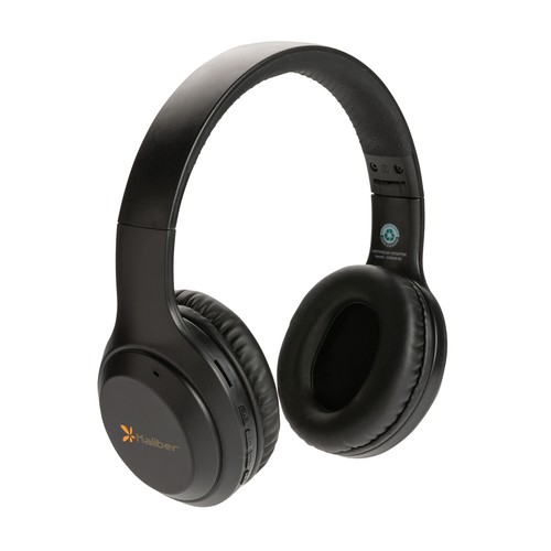 black Auriculares de plástico reciclado estándar RCS
