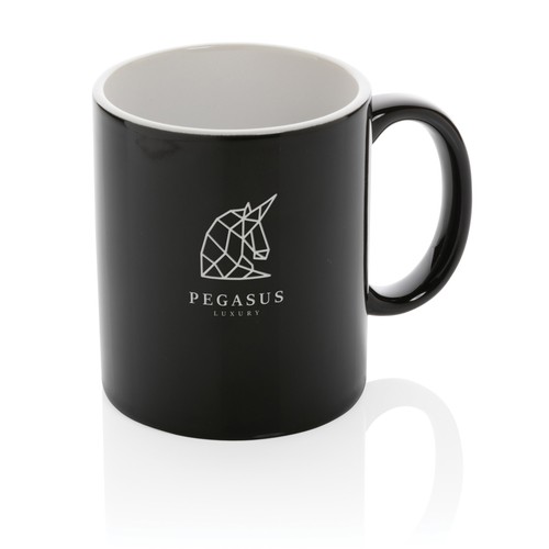 black Taza básica de cerámica 350ml