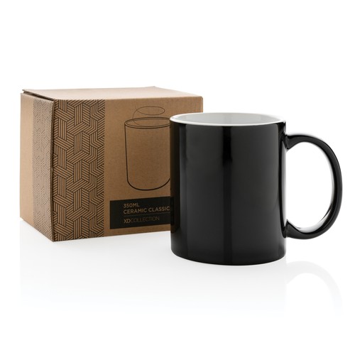 black Taza básica de cerámica 350ml