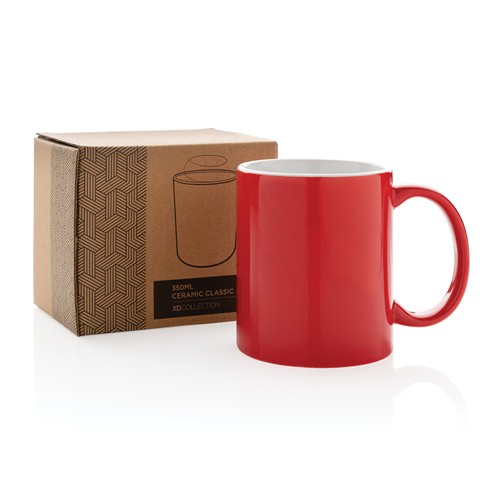 red Taza básica de cerámica 350ml
