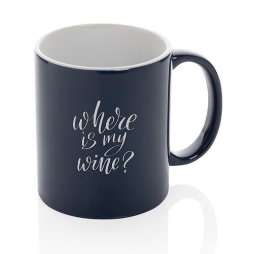 azul marino Taza básica de cerámica 350ml