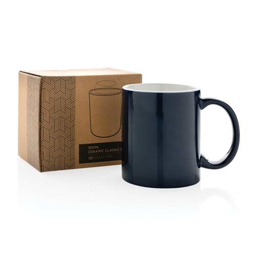 azul marino Taza básica de cerámica 350ml