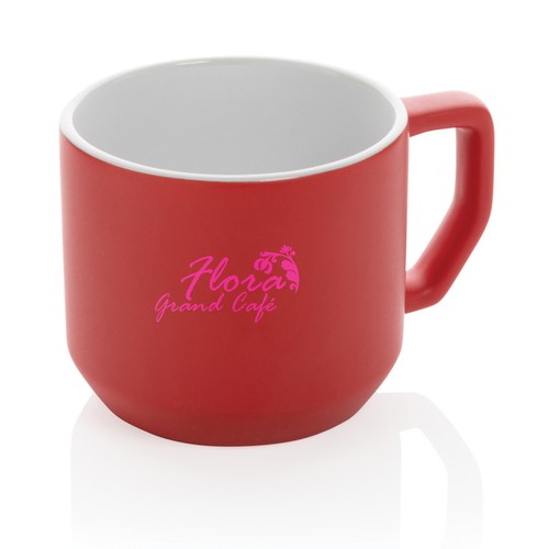 red Taza de cerámica moderna 350ml