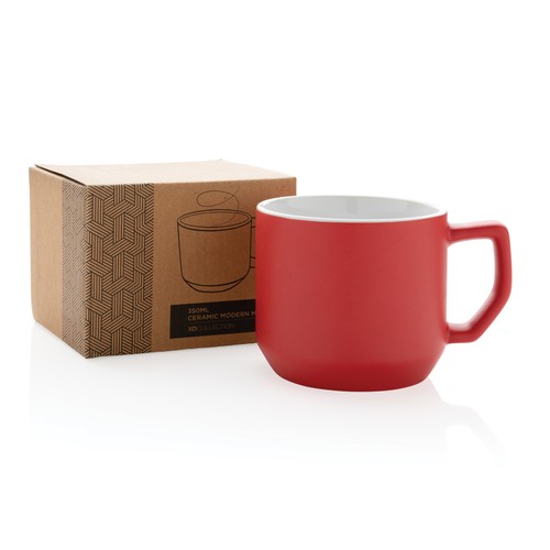 red Taza de cerámica moderna 350ml