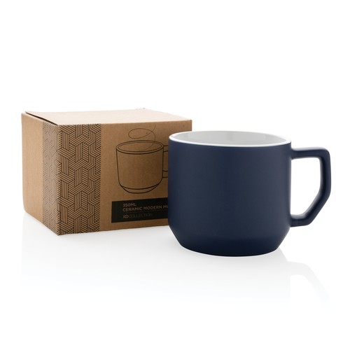 azul marino Taza de cerámica moderna 350ml