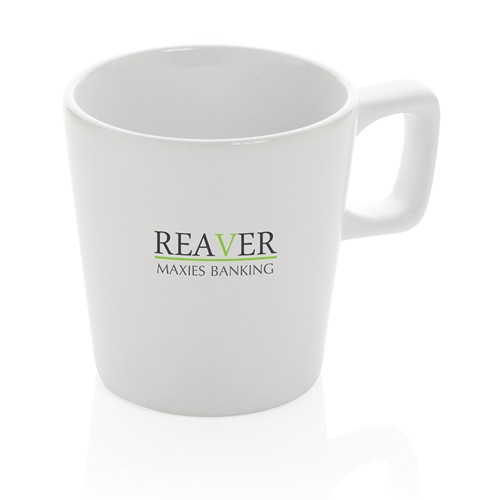 white Taza moderna de café de cerámica 300ml