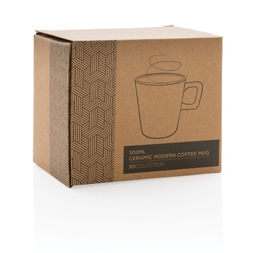 white Taza moderna de café de cerámica 300ml