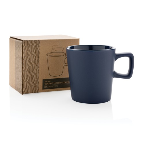azul marino Taza moderna de café de cerámica 300ml