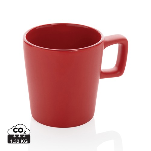 red Taza moderna de café de cerámica 300ml